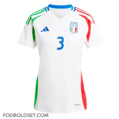 Italien Federico Dimarco #3 Udebanetrøje Dame EM 2024 Kortærmet Italien Federico Dimarco #3 Udebanetrøje Dame EM 2024 Kortærmet